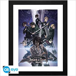 Attack On Titan Season 4 Key Art Framed Poster Print 12"x16"