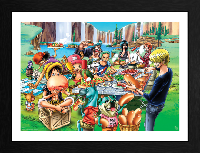One Piece - Hot- Dog Party Framed Print 12"x16"