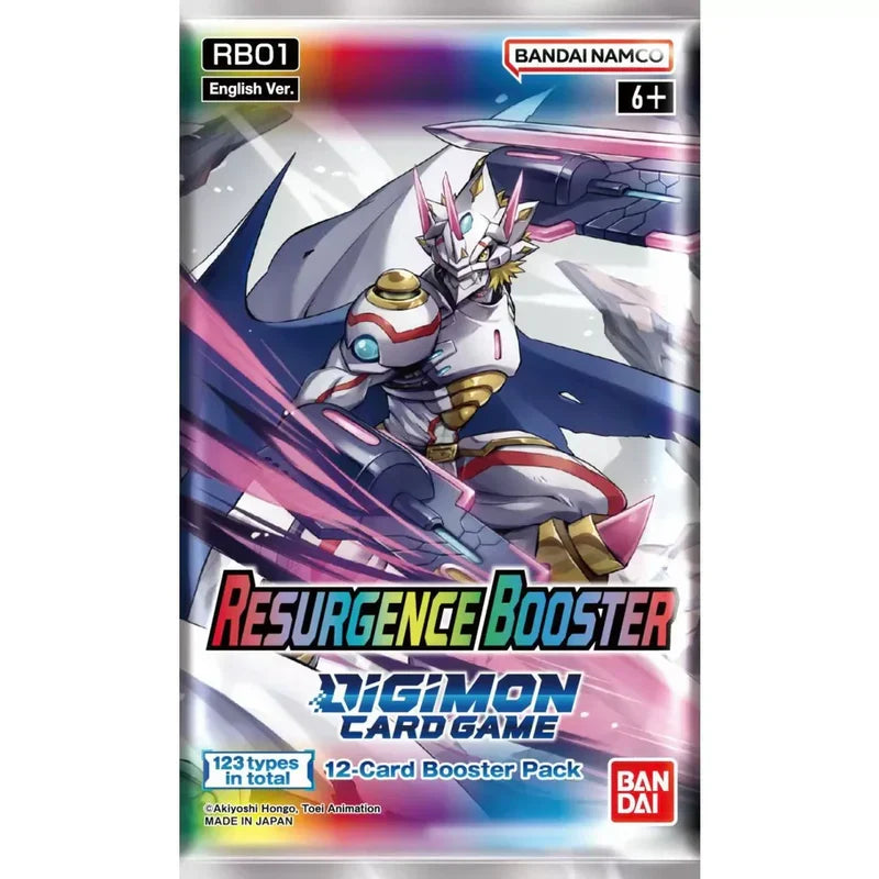 Digimon Card Game Resurgence Booster RB01 Pack - Official Bandai TCG